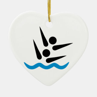 Synchronized swimming ceramic ornament