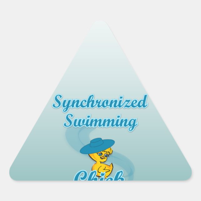 Synchronized Swimming Chick #3 Triangle Sticker (Front)
