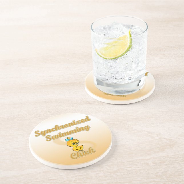 Synchronized Swimming Chick Coaster (Side)