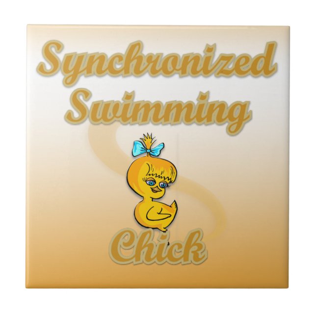 Synchronized Swimming Chick Tile (Front)