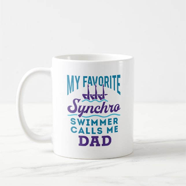 Synchronized Swimming Dad Synchro Coffee Mug (Left)