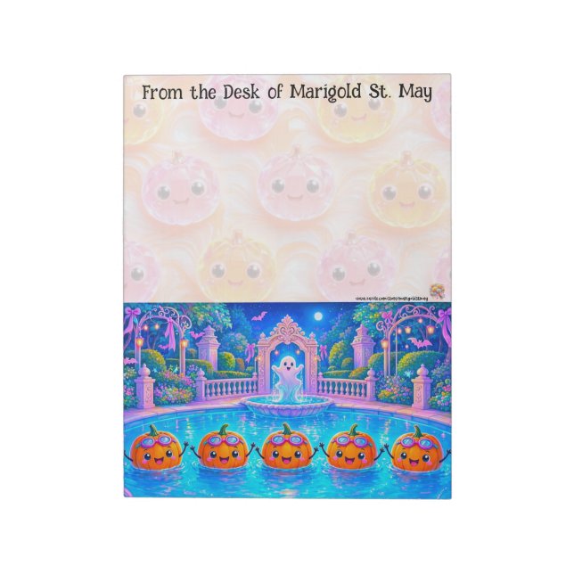 Synchronized Swimming Halloween Notepad (Rotated)