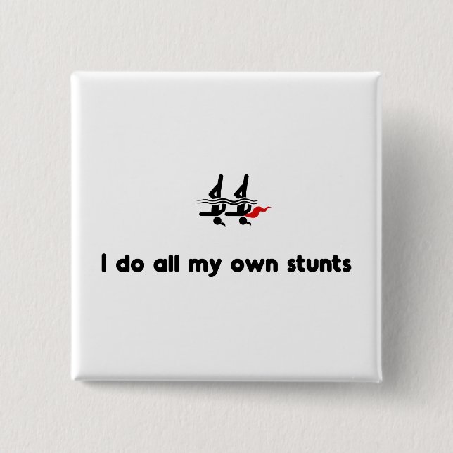 Synchronized Swimming Hero 2 Inch Square Button (Front)