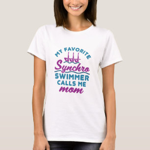 Synchronized Swimming Mom Favourite Synchro Swimme T-Shirt
