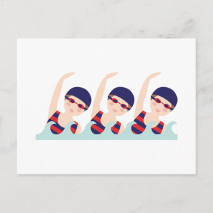 Synchronized Swimming Postcard