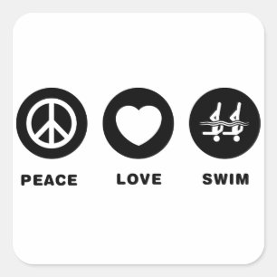 Synchronized Swimming Square Sticker