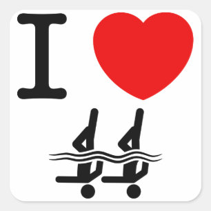 Synchronized Swimming Square Sticker