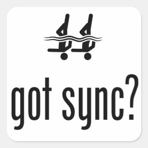 Synchronized Swimming Square Sticker