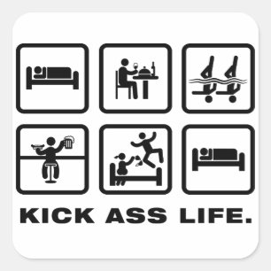 Synchronized Swimming Square Sticker