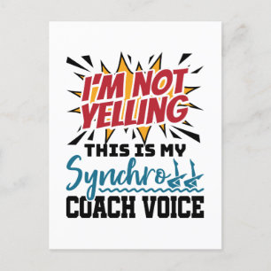 Synchronized Swimming Synchro Coach Voice Postcard