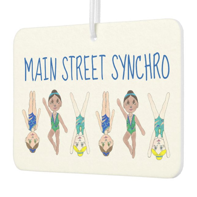 Synchronized Swimming Team Synchro Swimmer Girls Air Freshener (Left)