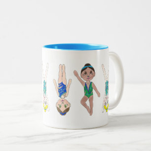 Synchronized Swimming Team Synchro Swimmer Girls Two-Tone Coffee Mug