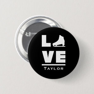 Synchronous Love And Live Figure Skating Name Text 2 Inch Round Button