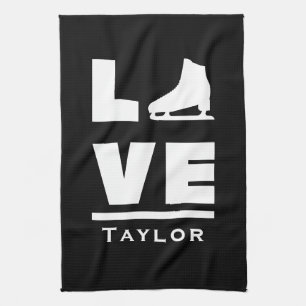 Synchronous Love And Live Figure Skating Name Text Kitchen Towel