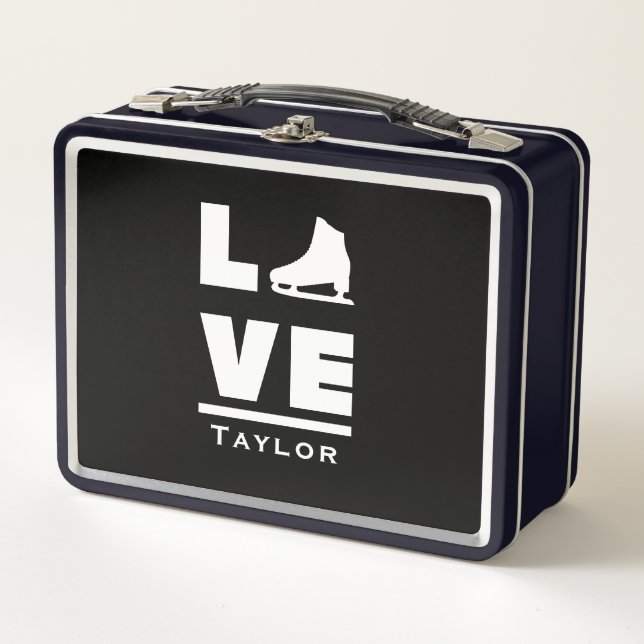 Synchronous Love And Live Figure Skating Name Text Metal Lunch Box (Front)