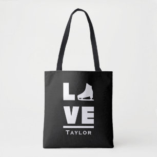 Synchronous Love And Live Figure Skating Name Text Tote Bag