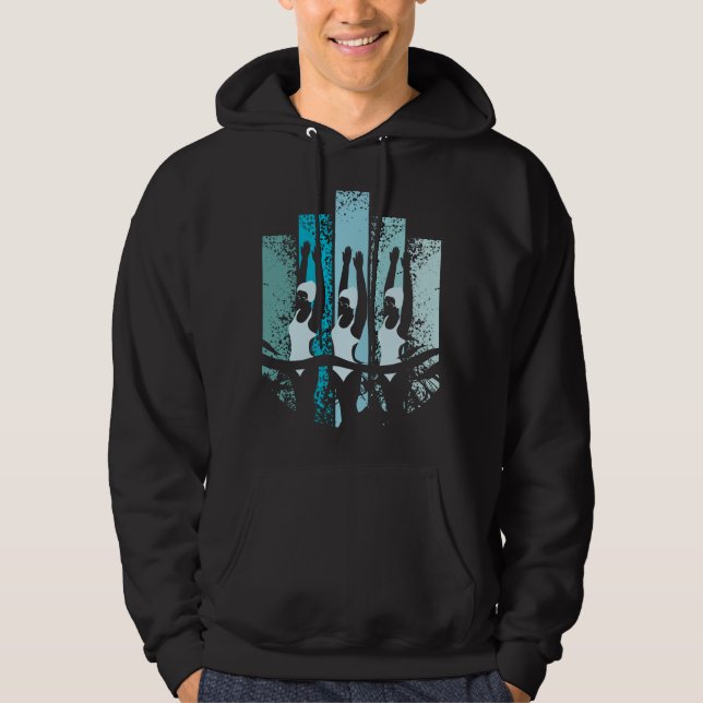 Synchronous Swimming Retro Hoodie (Front)