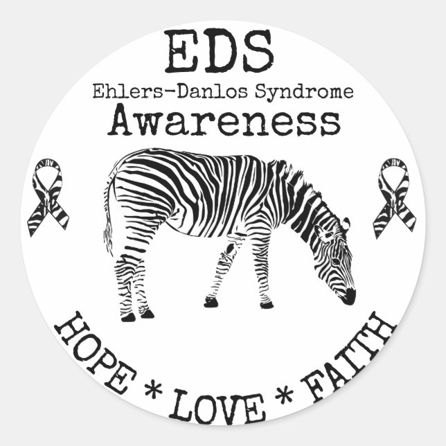 Syndrome de Zebra Ehlers-Danlos Sticker EDS (Devant)