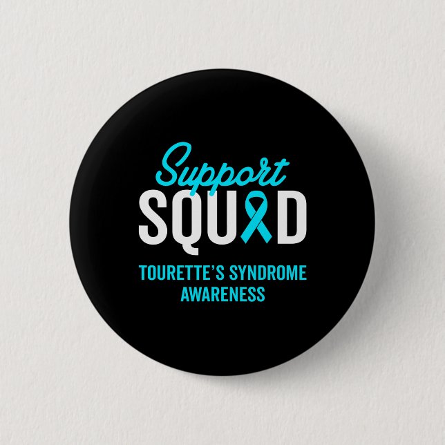Syndrome Warrior Survivor Awareness Support Squad  2 Inch Round Button (Front)