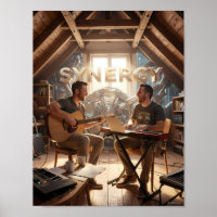 Synergy Music Studio Collaboration Poster