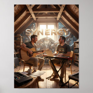 Synergy Music Studio Collaboration Poster