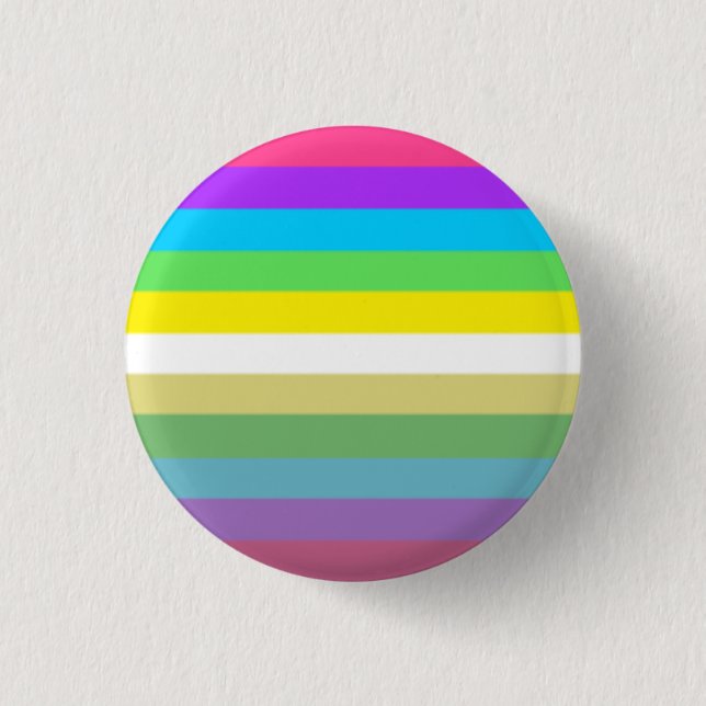 Synesthegender Pride Flag 1 Inch Round Button (Front)