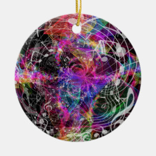Synesthesia Music Colourful Sensational Detail Ceramic Ornament