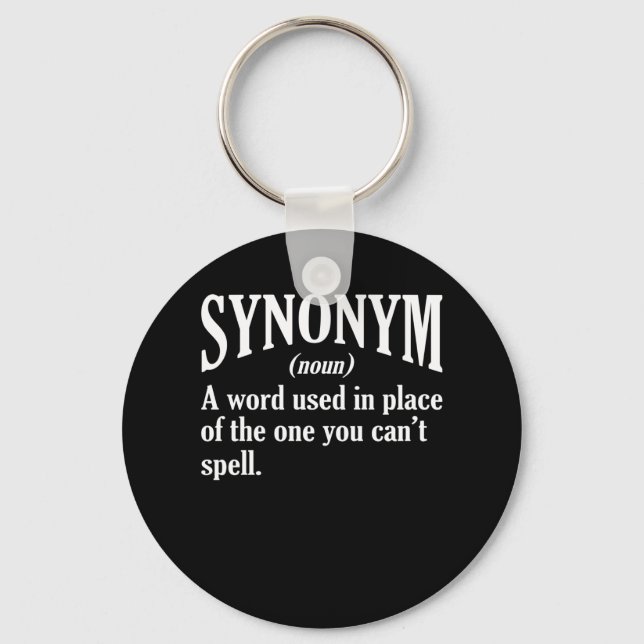 Synonym Definition English Language Teacher Keychain (Front)