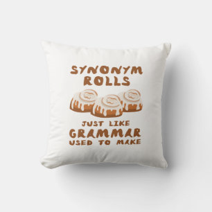 Synonym Rolls Throw Pillow