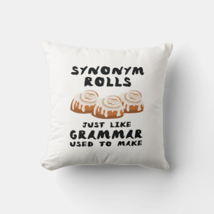Synonym Rolls Throw Pillow