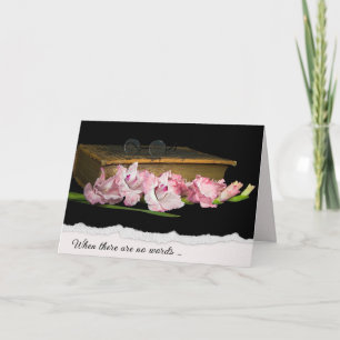 Synpathy Gladiolus and Glasses on Bible  Card