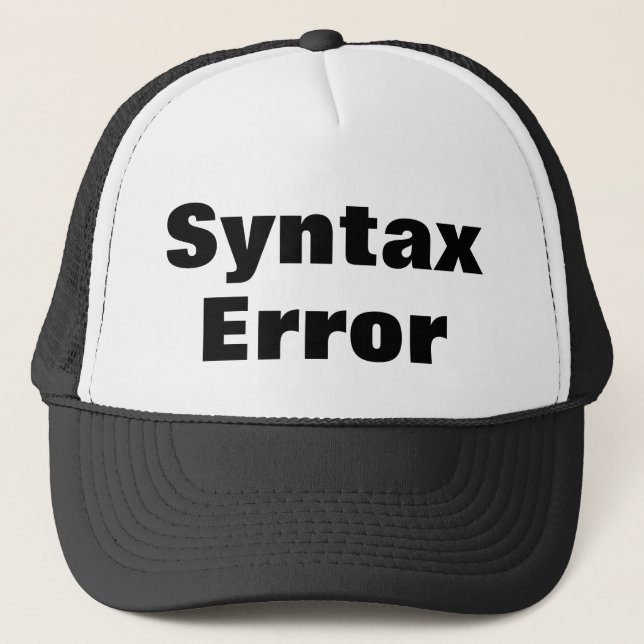 Syntax Error cap (Front)