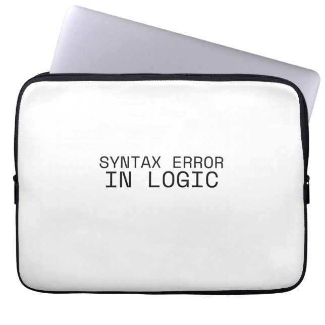Syntax Error In Logic Minimalist Technical  Laptop Sleeve (Front)