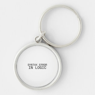 Syntax Error In Logic Minimalist Typewriter Keychain