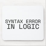 Syntax Error In Logic Minimalist Typewriter Mouse Pad<br><div class="desc">Assert control over the system. High-quality surface with crisp,  high-contrast text designed for a command center that prioritizes logical precision over default errors.</div>