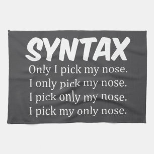 Syntax Funny Nose Picking Kitchen Towel