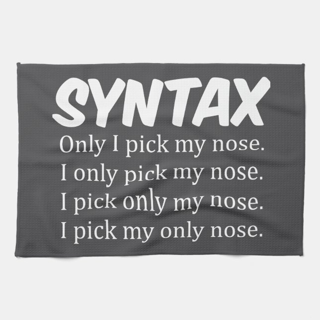 Syntax Funny Nose Picking Kitchen Towel (Horizontal)