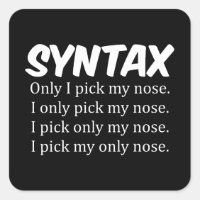 Syntax Funny Nose Picking