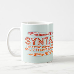 Syntax Funny Sentence structure Grammar Coffee Mug