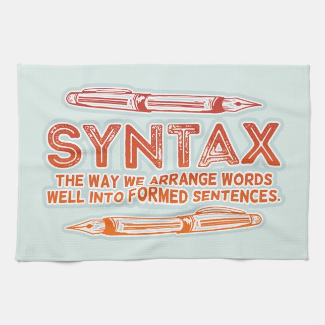Syntax Funny Sentence structure Grammar Kitchen Towel (Horizontal)