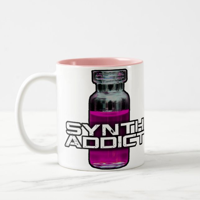 Synth Addict Two-Tone Coffee Mug (Left)