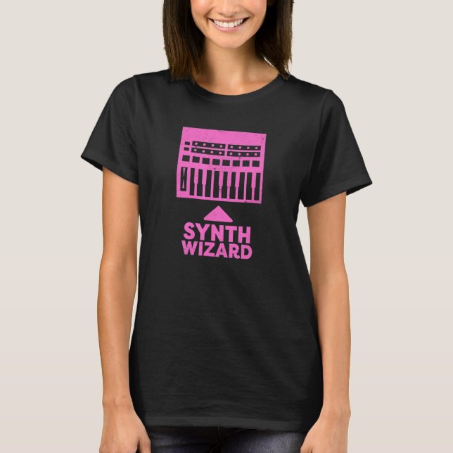 Synth Wizard Keyboard Synthesizer Music Producer 1 T-Shirt (Front)
