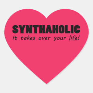 Synthaholic Life Heart Sticker