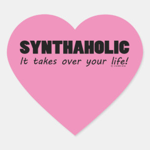 Synthaholic Life Heart Sticker