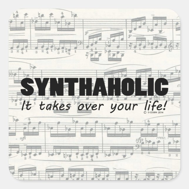 Synthaholic Life Square Sticker (Front)