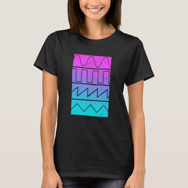 Syntheseizer Waves Synth Player Musician T-Shirt (Front)