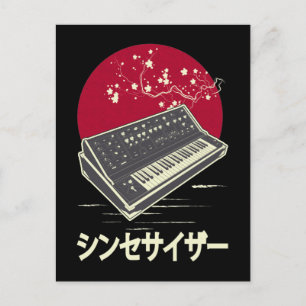 Synthesizer Keyboard Analogue Modular Japanese Syn Postcard