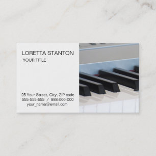 Synthesizer keyboard business card