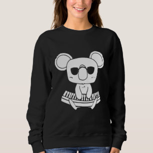 Synthesizer Keyboard Instrument Koala As Keyboard Sweatshirt