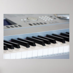 Synthesizer keyboard poster